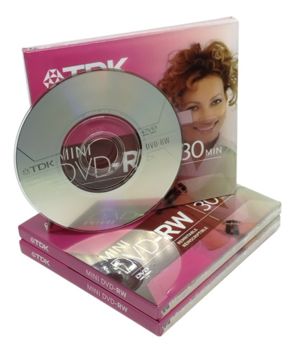 Dvd-rw  Mini  1.4 Gb Tdk Regravável Com 05 Dvds  P/filmadora