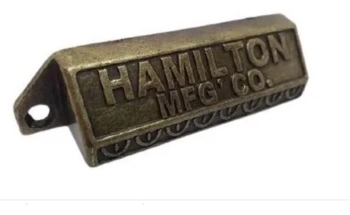 Manija Tirador Cubeta Hamilton Vintage Cajon Bronce X 10 Uni