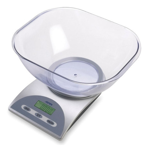 Balanza Digital De Cocina Bc-220 Silv Aspen Con Bowl 3kg 