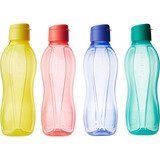 Botella Fliptop De 1 Litro, Juego De 4, Multicolor