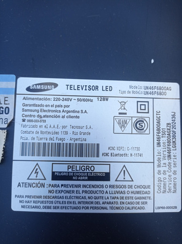Tv Samsung 46 3d Serie F6800 Pantalla Rota
