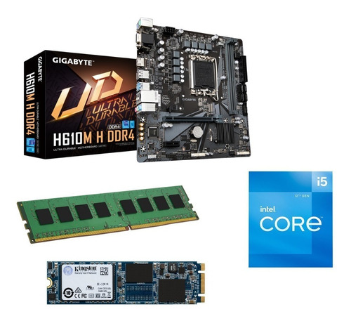 Kit Actualización Intel Core I5 12400 H610 8 Gb 250gb Kt