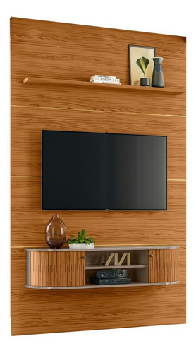 Rack Com Painel Tv 65 Polegadas Madetec Monte Carlo Marrom