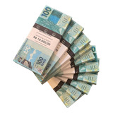 Kit 100und Notas Dinheiro Falso 10r$+ Brinquedo Dinheirinho