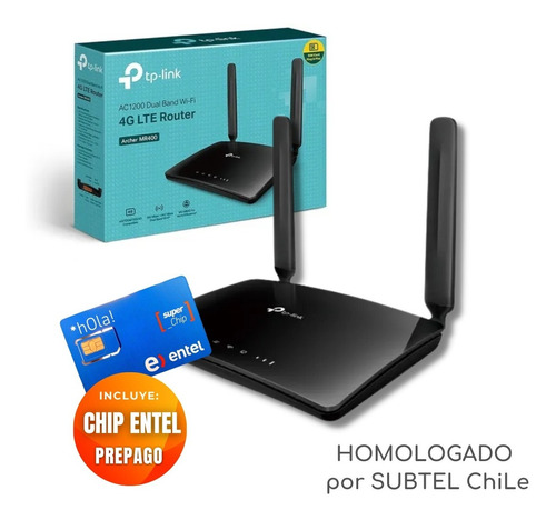 Router Wifi 4g Sim/chip Dual Band Ac1200 Tp-link Mr400