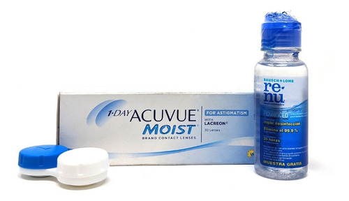 Lentes De Contacto Acuvue 1 Day Moist Torico 30 Pzas Mensual