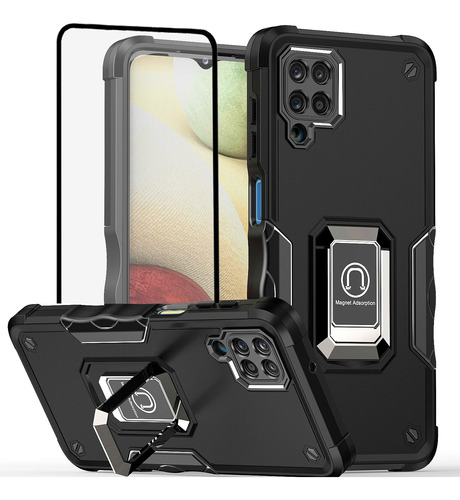 Funda Magnético Anillo Con Uso Rudo Para Samsung +mica