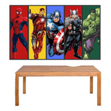 Painel Banner 1,5x1m Festa Decoração Herois Vingadores Liga 