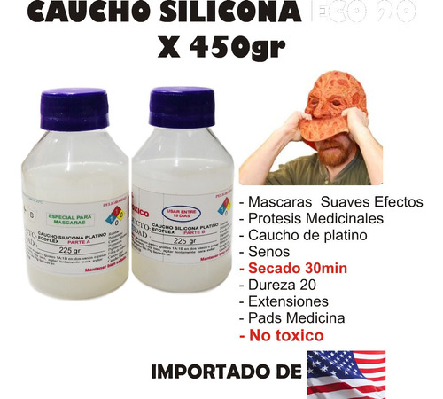 Caucho Silicona Liquido Moldes Eco 50 X225g Protesis Piernas