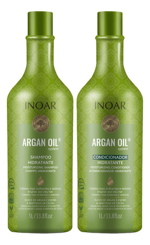 Inoar Kit Duo Argan Oil System Shampoo + Condicionador 1l