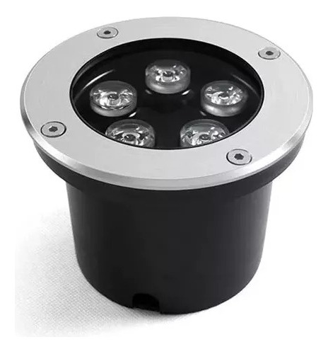 Pack 3pz Lampara Empotrado Led Piso Jardin 5w Blanco Frío