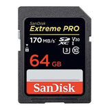 Tarjeta Sd Xc 64 Gb Uhs-i U3 Extreme Pro 170 Mb/seg Sandisk