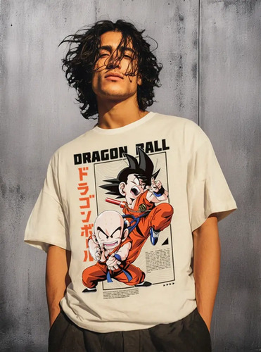 Playera Guerreros Z Dragon Ball Hombre Oversize Goku Gohan
