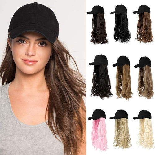 Gorra De Béisbol Con Extensiones De Cabello Peluca De Pelo