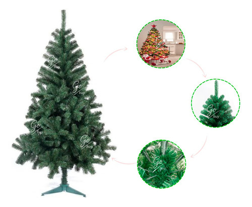 Árbol De Navidad Robusto Verde 1.80cm