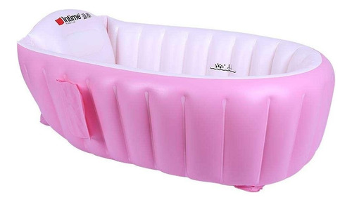 Piscina Bañera Tina Inflable Para Bebes 98x65x28cm Color Rosa