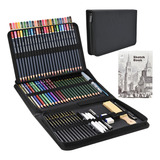 96 Piezas Kit De Lápices Sketcher De Dibujo, Laspang Arte Dibujo Profesional Para Colorear, Pintura Y Boceto, Incluye Carboncillo, Bosquejo, Lápices De Colores, Libro De Bocetos