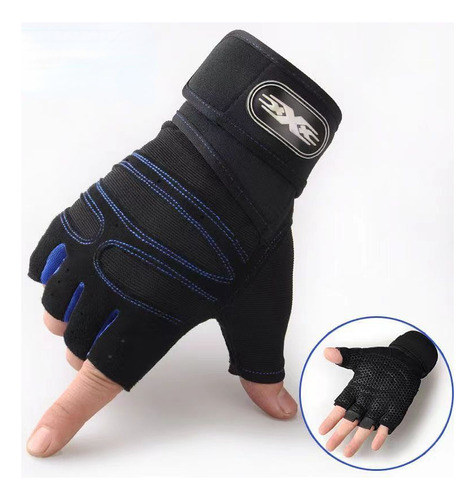 Guantes Medio Dedo Antideslizante Bicicleta Para Gym Unisex