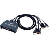 Switch Kvm 2 Puertos Nisuta Ns-kvmuv21 Usb Vga Con Cables *