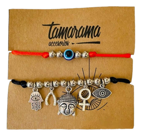 Pulseras /tobilleras Ojo Turco + Cuerno X 2 Unidades