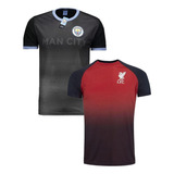 Kit Com 02 Camisetas De Futebol Times Europeus Licenciadas