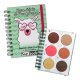 Paleta Caderno Diário Make Sombra Blush Contorno Iluminador