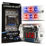 Kit 2 Faróis Strobo Automotivo + Central Zendel Led Forte