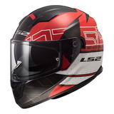 Casco Moto Integral Ls2 320 Stream Evo Kub Rojo Negro