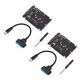 2 Adaptadores M.2 Ngff O Msata A 3.0 De Disco Duro Usb 3.0 A