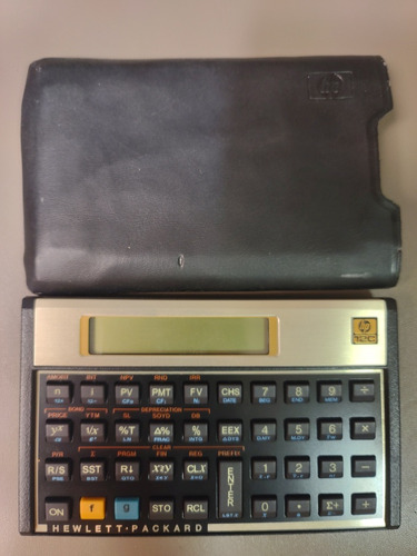 Calculadora Hp 12c Com Pouco Uso + Capa Em Couro.