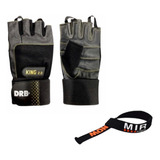 Combo! Guantes Gimnasio Fitness Drb King Y Straps Mir Ng Cuo