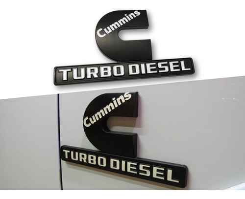 Emblema Lateral  R4m Cummins Turbo Diesel Negro/blanco