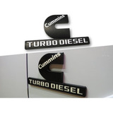 Emblema Lateral  R4m Cummins Turbo Diesel Negro/blanco