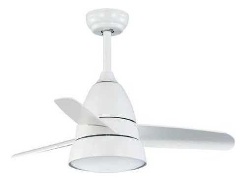 Ventilador De Techo Decorativo 365 A Blanco 3 Aspas Luz 24w Aspas Blanca Diámetro 91 Cm Material De Las Aspas Abs