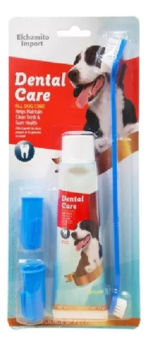 Crema Dental Perros + 3 Kit Cepillos De Dientes