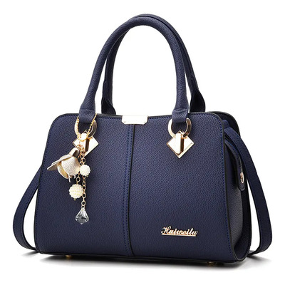 Ninzi® Bolso De Mano Para Dama Bandolera Moda De Bolsa Mujer Color Azul Marino | MercadoLibre