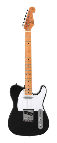 Guitarra Telecaster Sx Preta Brilhante Clássica Vintage 1950