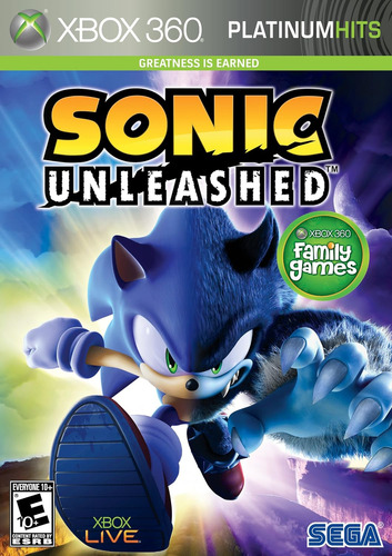 Jogo Sonic Unleashed Xbox 360 Midia Fisica