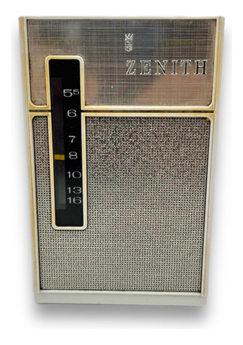 Rádio Portátil Zenith Antigo Eight Trans Branco