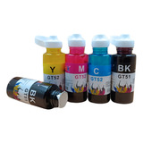 5 Tinta Compatible Con Hp Gt51 Gt52 Gt 5820 5810 Con Tanque 