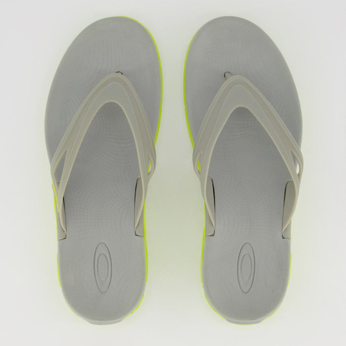 Chinelo Oakley Rest Iii Cinza E Amarelo