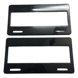 Portaplacas Personalizable Jgo De 2 Negro Liso