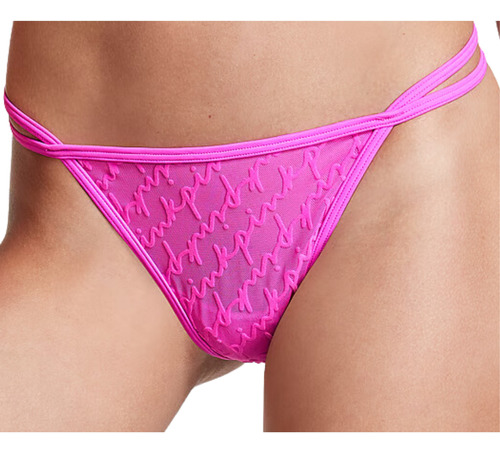 Panty Pink - Victoria´s Secret De Malla Y/o Encaje