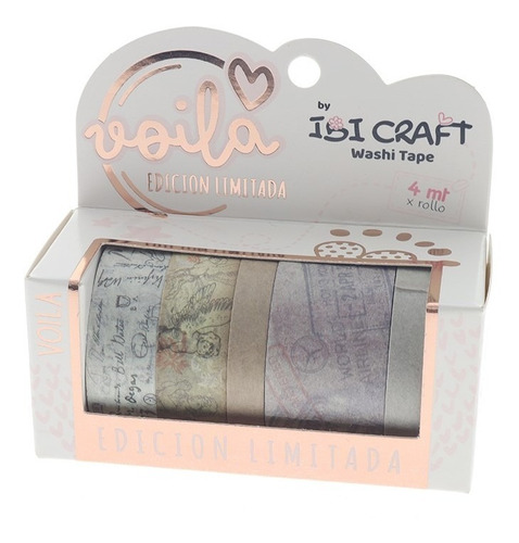 Cinta Washi Tape Decorativa Voila Stamp Estampa Ibi Craft Color Surtidos