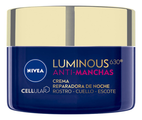 Crema De Noche Nivea Cellular Luminous 630 Antimanchas X 50 