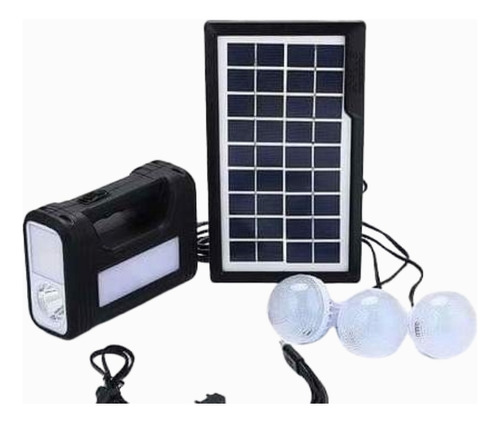 Kit Planta Panel Solar Led Recargable Bombillos Cargador Usb