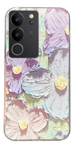 Funda Para Pintura Al Óleo Vivo V30 Lite 5g Con Flores