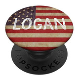 Logan Nombre Personalizado Vintage American Pop Socket Regal