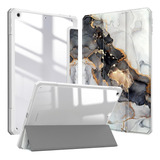 Mica +funda Para iPad 10.2 7a 8a Y 9a Gen Smart Marmol Blanc