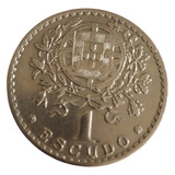 Moeda Portugal 1 Escudo 1966 (mbc) Antiga E Rara 9-247